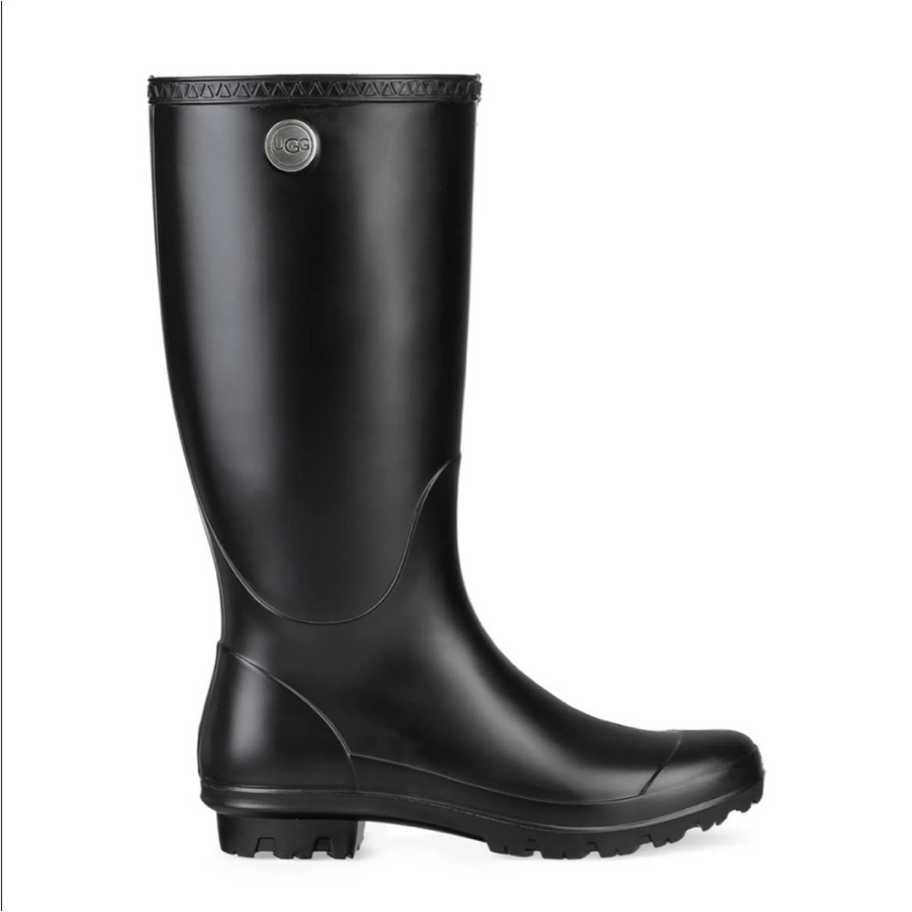 Ugg Shelby Matte Waterproof Rubber Rain Boots in black
